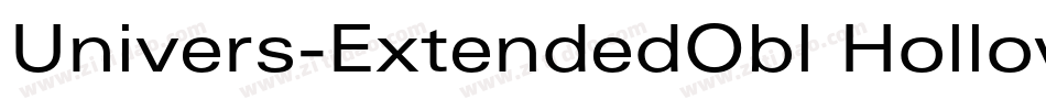 Univers-ExtendedObl Hollow字体转换